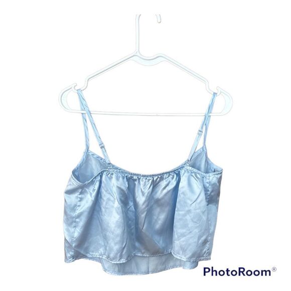 Nasty Gal Collection Spaghetti Strap Light Blue Tank Top Sz. 10 - Picture 2 of 2
